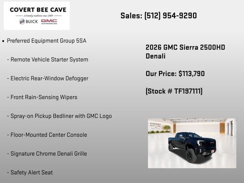 New 2026 GMC Sierra 2500 Denali w/ Denali Reserve Package AWD/4WD image 14