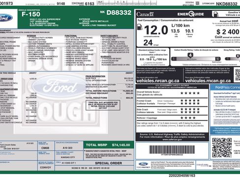 Used 2022 Ford F150 Lariat w/ Equipment Group 502A High AWD/4WD image 4