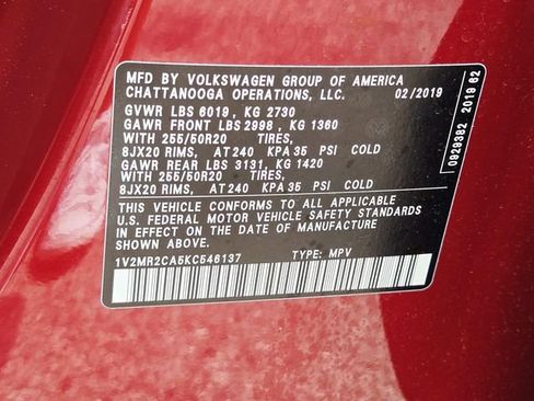 Used 2019 Volkswagen Atlas SEL AWD/4WD image 38