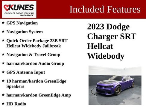 Used 2023 Dodge Charger SRT Hellcat w/ Harman/Kardon Audio Group RWD image 3