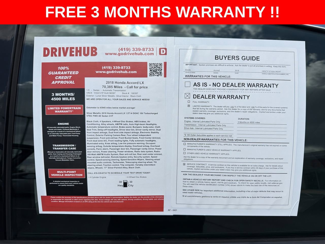 Used 2018 Honda Accord LX image 23
