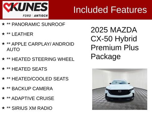 Used 2025 MAZDA CX-50 2.5 Hybrid w/ Premium Plus Pkg image 3
