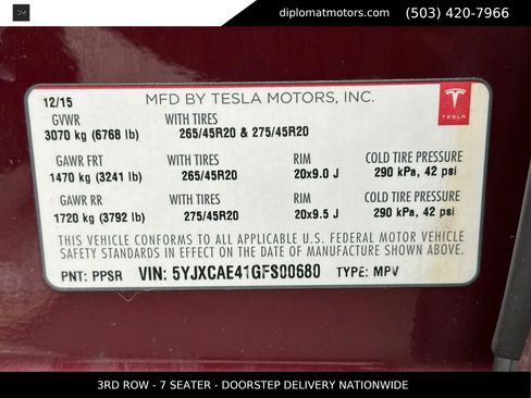 Used 2016 Tesla Model X Performance image 46