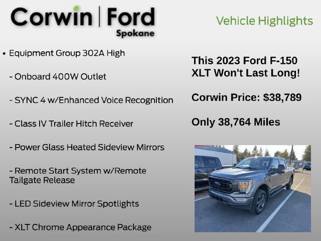 Used 2023 Ford F150 XLT w/ Equipment Group 302A High AWD/4WD image 6