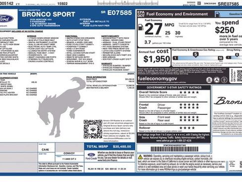 Used 2025 Ford Bronco Sport Heritage AWD/4WD image 12