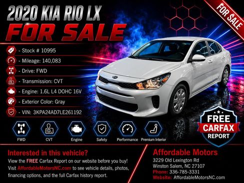 Used 2020 Kia Rio LX FWD image 1