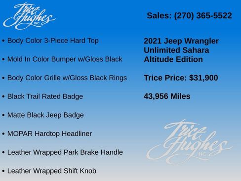 Used 2021 Jeep Wrangler Unlimited Sahara AWD/4WD image 20