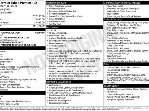 Used 2025 Chevrolet Tahoe Premier w/ Sun And Tow Package AWD/4WD image 19