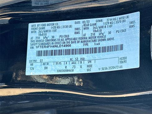 Used 2022 Ford Ranger Lariat w/ Equipment Group 501A High image 35