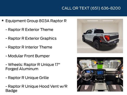Used 2024 Ford F150 Raptor w/ Equipment Group 803A Raptor R image 10