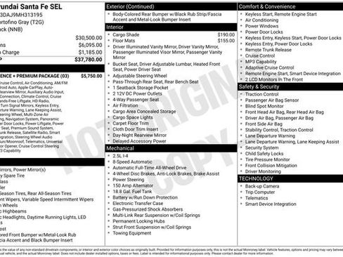Used 2021 Hyundai Santa Fe SEL w/ Convenience + Premium Package AWD/4WD image 39