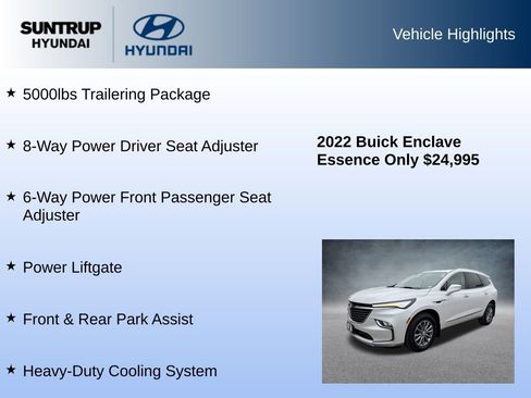 Used 2022 Buick Enclave Essence w/ Trailering Package, 5000 lbs. image 8
