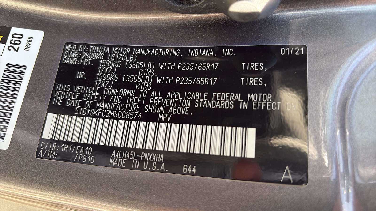 Used 2021 Toyota Sienna XLE AWD/4WD image 21