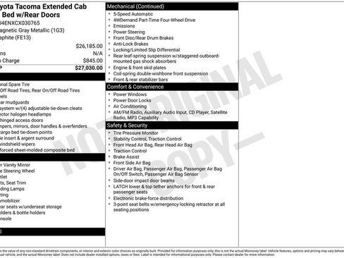 Used 2012 Toyota Tacoma 4x4 Access Cab V6 image 35