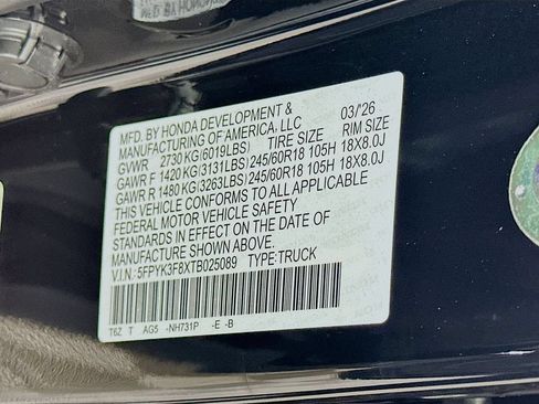 New 2026 Honda Ridgeline Black Edition image 23