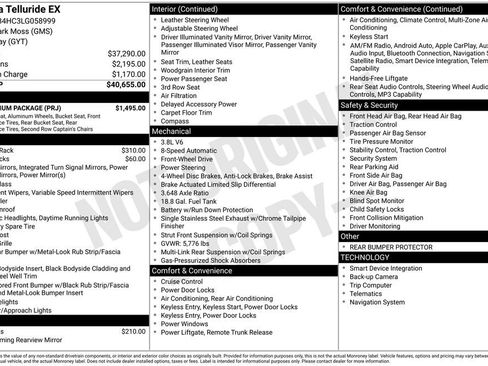 Used 2020 Kia Telluride EX w/ EX Premium Package image 2