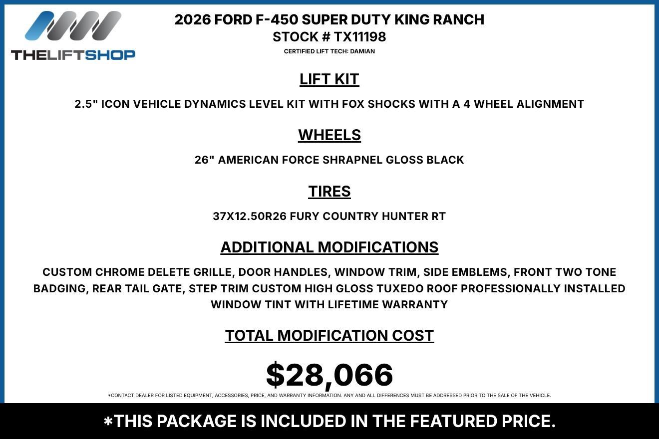 Used 2026 Ford F450 King Ranch w/ Chrome Package AWD/4WD image 2