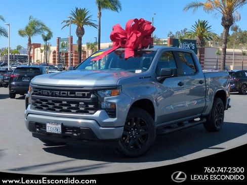 Used 2023 Chevrolet Silverado 1500 Custom w/ 2.7L Blackout Package RWD image 1