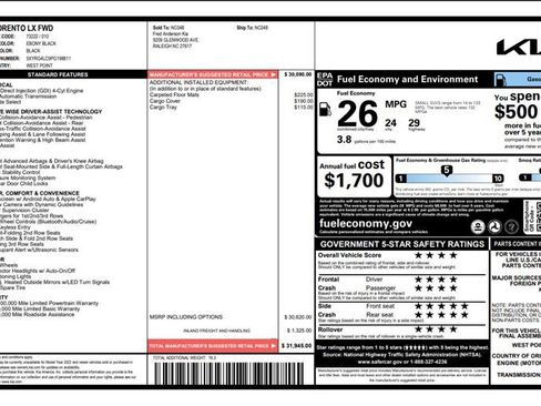 Used 2023 Kia Sorento LX image 3