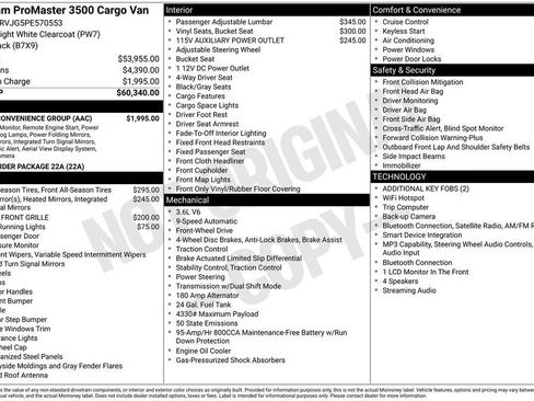 Used 2023 RAM ProMaster 3500 w/ Driver Convenience Group FWD image 30