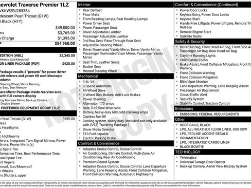 Used 2023 Chevrolet Traverse Premier w/ Redline Edition image 9