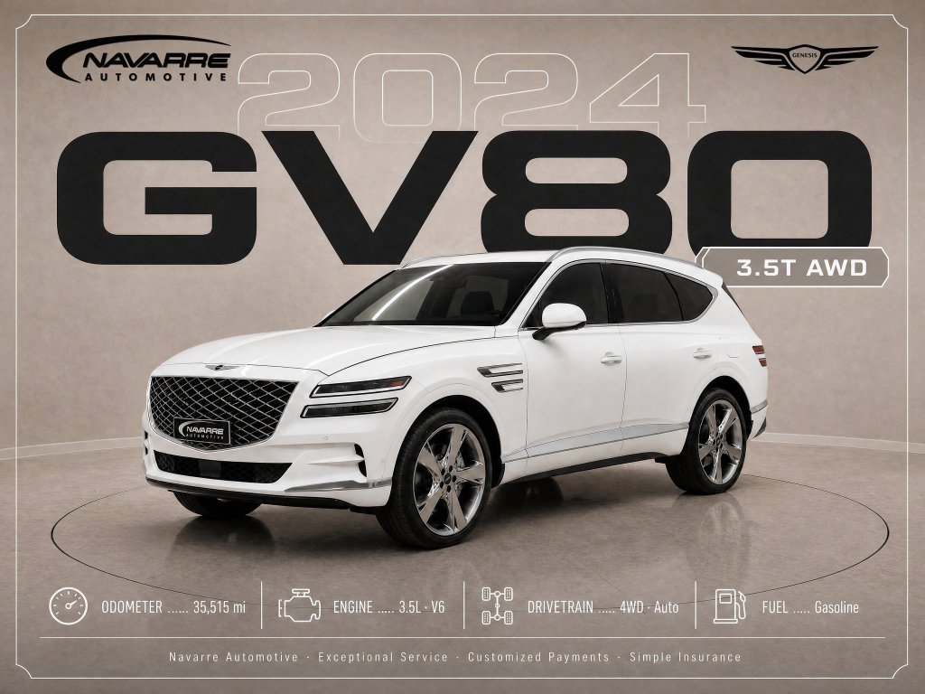 Used 2024 Genesis GV80 3.5T w/ Prestige Package AWD/4WD image 1