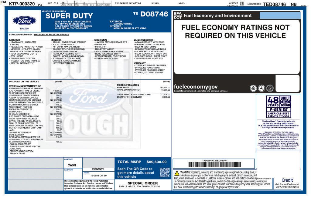 New 2026 Ford F450 XL AWD/4WD image 5