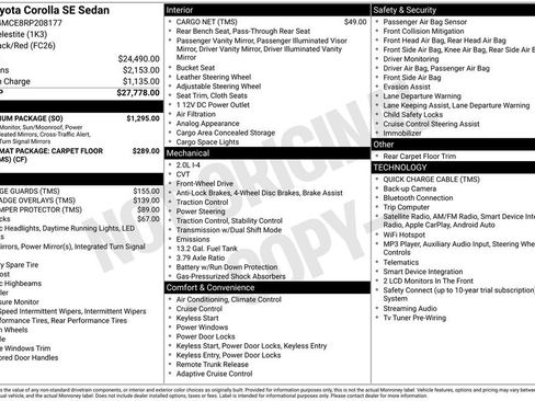 Used 2024 Toyota Corolla SE w/ SE Premium Package FWD image 2