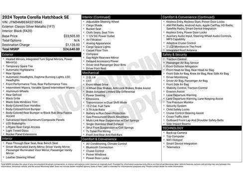 Used 2024 Toyota Corolla SE image 4