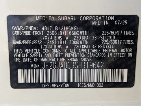 Used 2025 Subaru Crosstrek 2.0i w/ Convenience Package #1 AWD/4WD image 27
