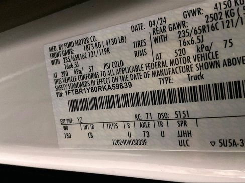 Used 2024 Ford Transit 250 Low Roof w/ Exterior Upgrade Package image 32