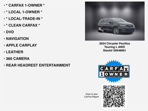 Used 2024 Chrysler Pacifica Touring-L w/ Uconnect Theater Family Group image 7