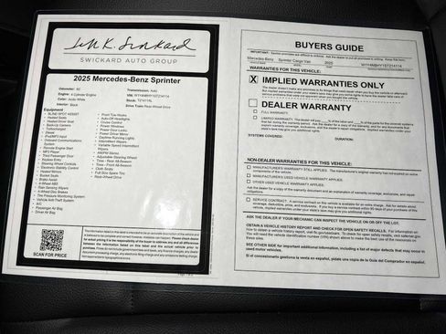 Used 2025 Mercedes-Benz Sprinter 2500 image 34