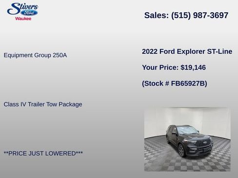 Used 2022 Ford Explorer ST-Line w/ Class IV Trailer Tow Package AWD/4WD image 7