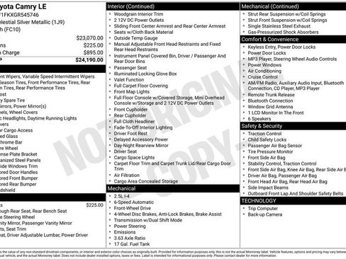 Used 2016 Toyota Camry LE image 3
