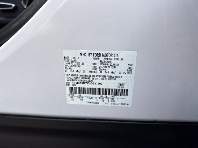 Used 2018 Ford Explorer Sport AWD/4WD image 17
