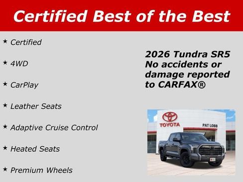 Certified 2026 Toyota Tundra SR5 w/ SR5 Premium Package AWD/4WD image 40