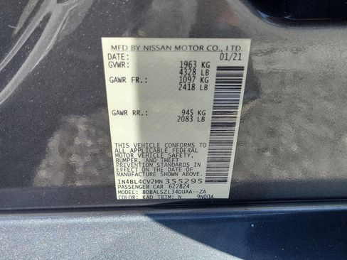 Certified 2021 Nissan Altima 2.5 SR w/ SR Premium Package FWD image 25
