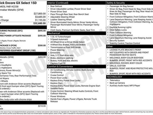 Used 2022 Buick Encore GX Select w/ Sport Touring Package image 11