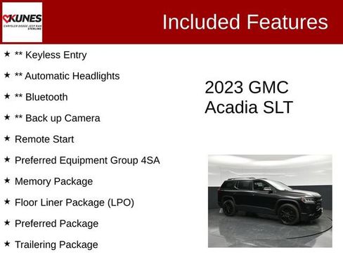 Used 2023 GMC Acadia SLT w/ Elevation Edition AWD/4WD image 3
