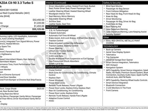 Certified 2024 MAZDA CX-90 3.3 Turbo S w/ Premium Package AWD/4WD image 41