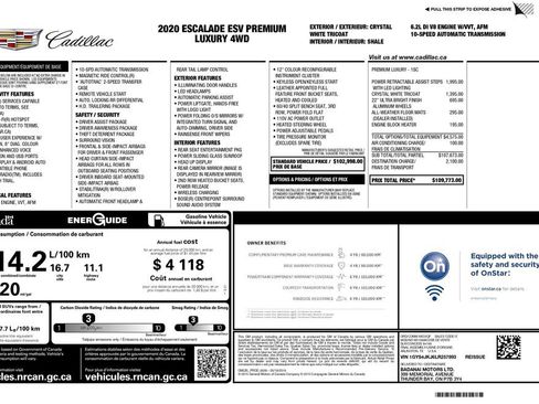 Used 2020 Cadillac Escalade ESV Premium Luxury image 3