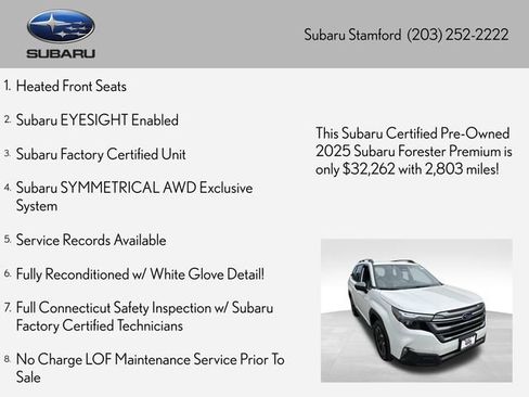 Certified 2025 Subaru Forester Premium AWD/4WD image 2