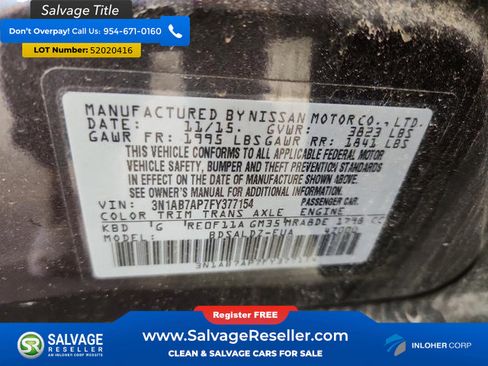 Used 2015 Nissan Sentra SV w/ Cold Weather Package FWD image 16