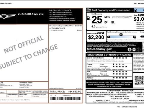 Used 2023 Genesis G80 2.5T image 9