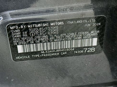 Used 2024 Mitsubishi Mirage ES FWD image 12