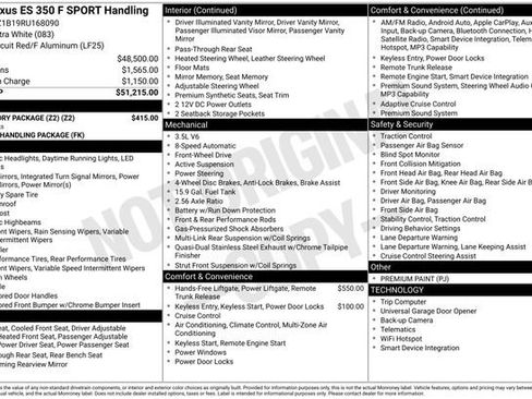Used 2024 Lexus ES 350 F Sport w/ Accessory Package (Z2) FWD image 7