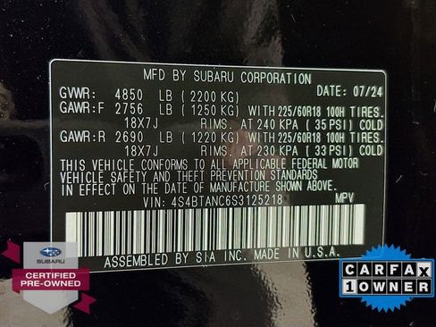 Certified 2025 Subaru Outback Limited image 33