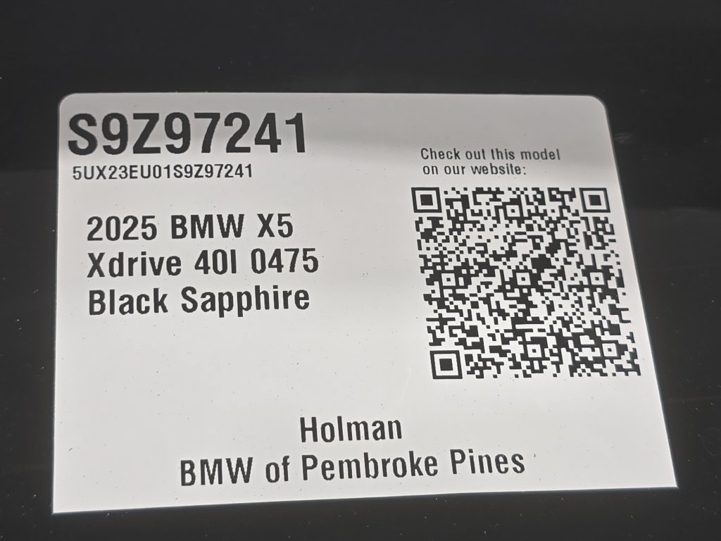 Certified 2025 BMW X5 xDrive40i w/ Parking Assistance Package AWD/4WD image 25