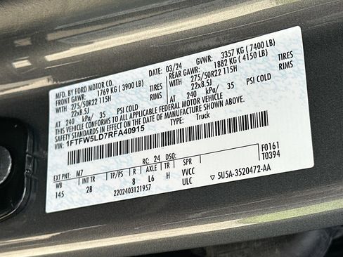 Certified 2024 Ford F150 Lariat w/ Equipment Group 502A High AWD/4WD image 33